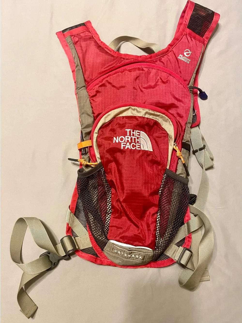The North Face Red and Tan Hydration Vest Pack